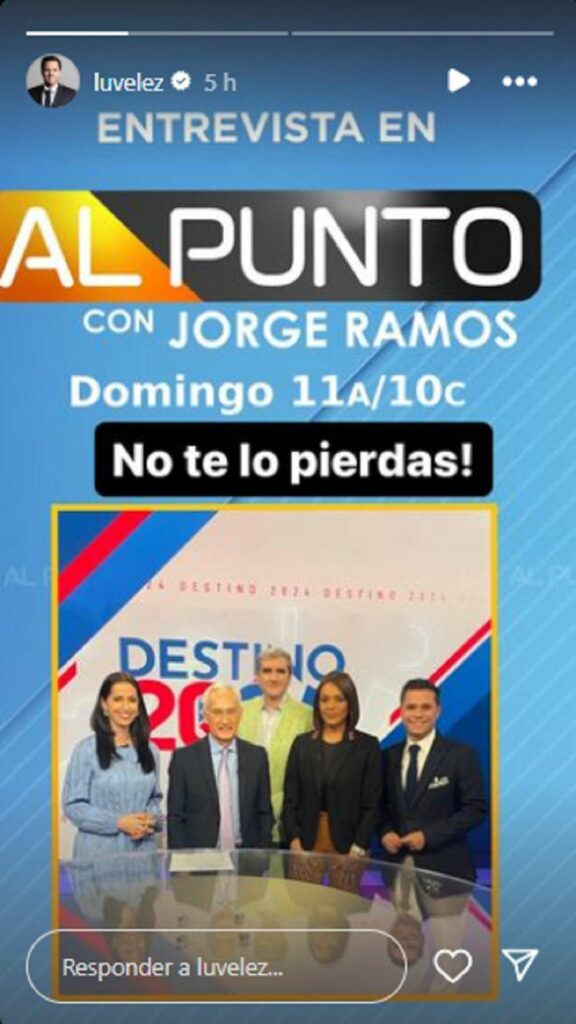 Luis Carlos Vélez, en anuncio de Univisión en 2024./ Instagram @luvelez