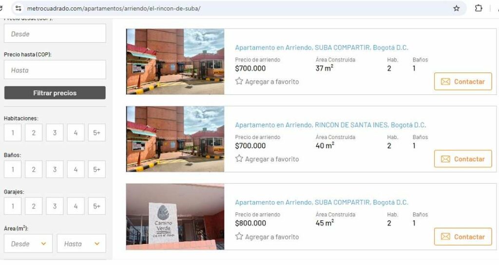 Arriendos desde $ 700.000 en estrato 3 en Bogotá. / Metrocuadrado