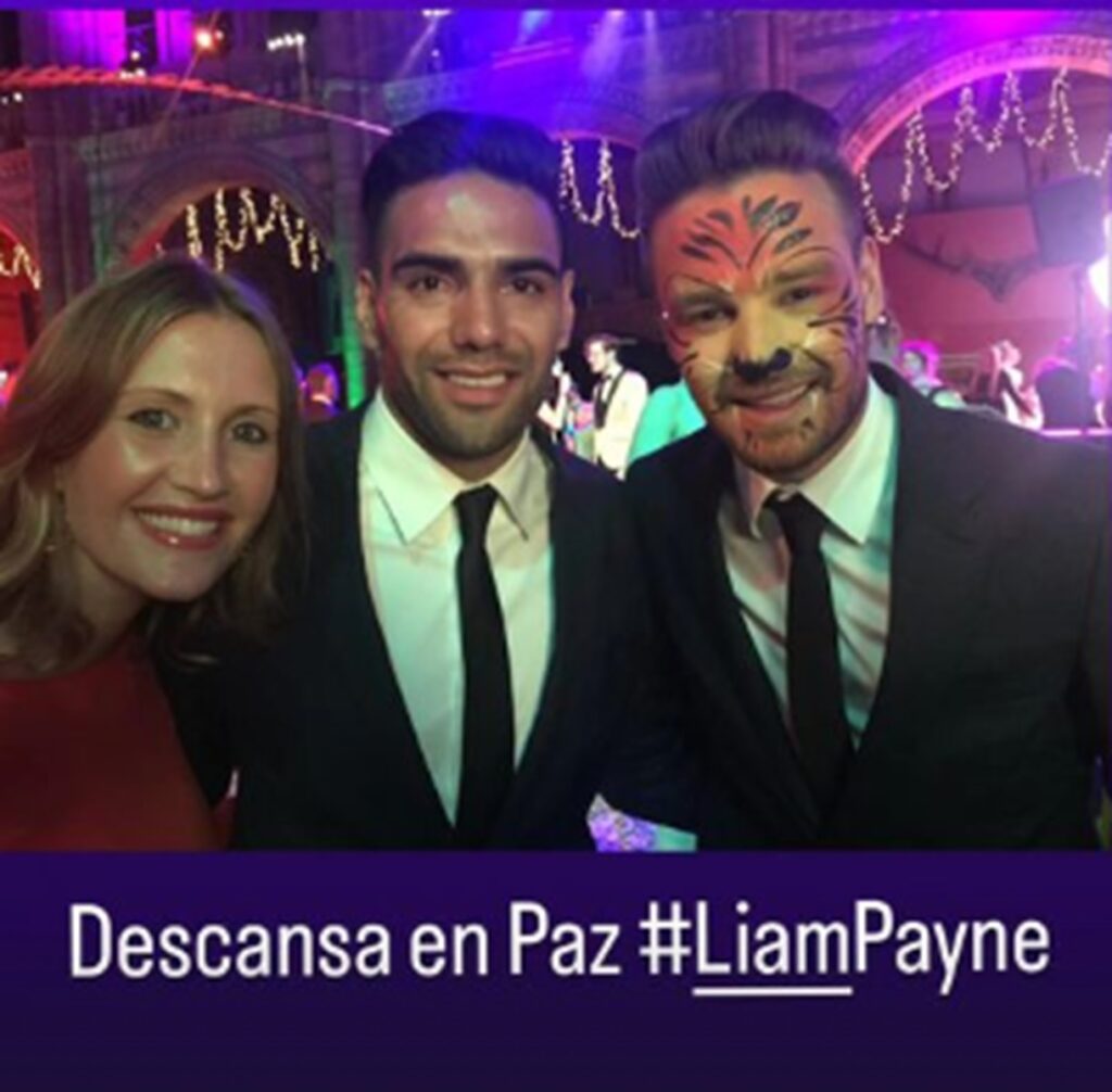 Mensaje de Falcao a Liam Payne.