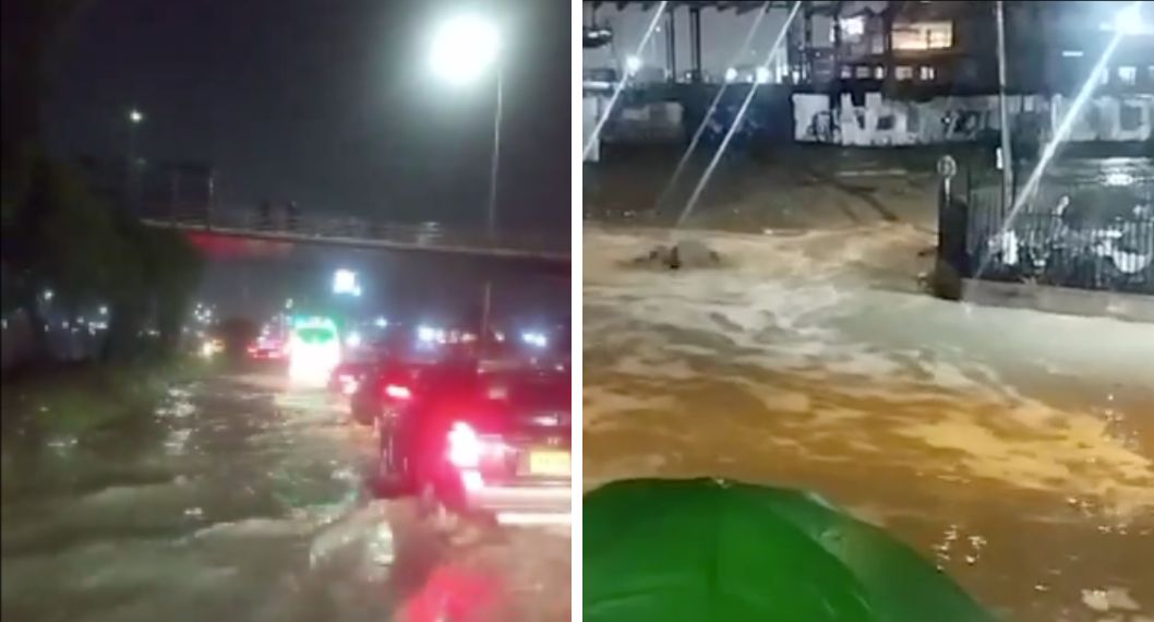 Fuertes lluvias causan inundaciones en el sector de Terreros, Soacha: las calles parecen ríos