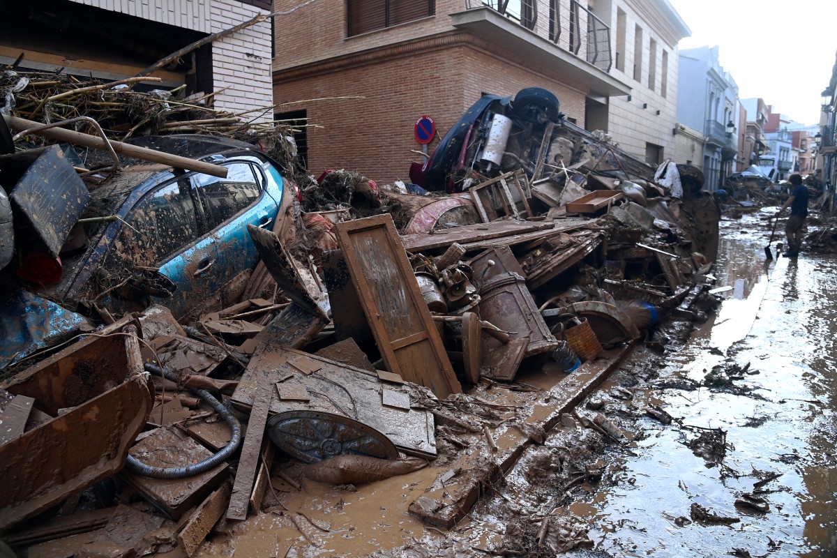 Momento exacto de la tragedia en Valencia. 