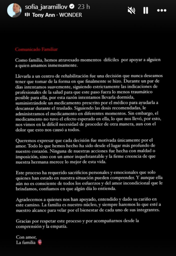 Captura de pantalla de Instagram: (sofia_jaramillov)
