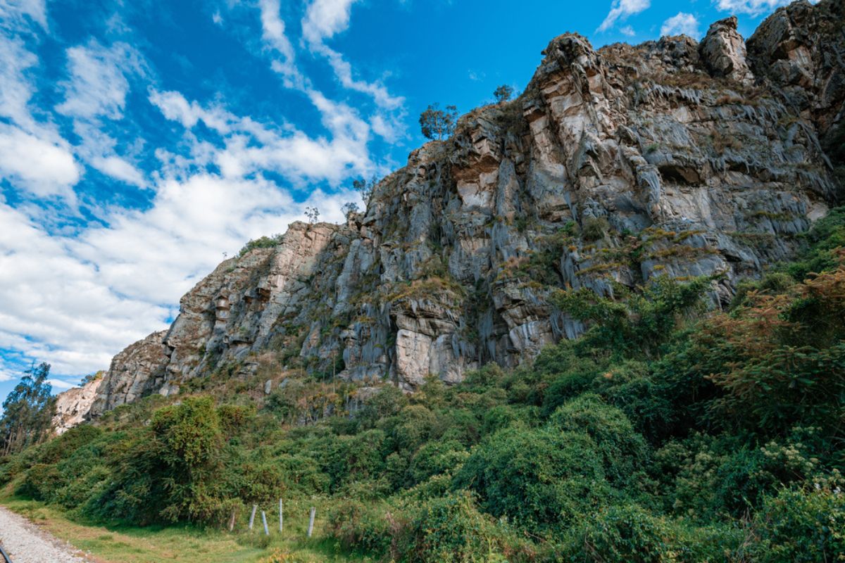 Imagen de las rocas de Suesca, Cundinamarca.