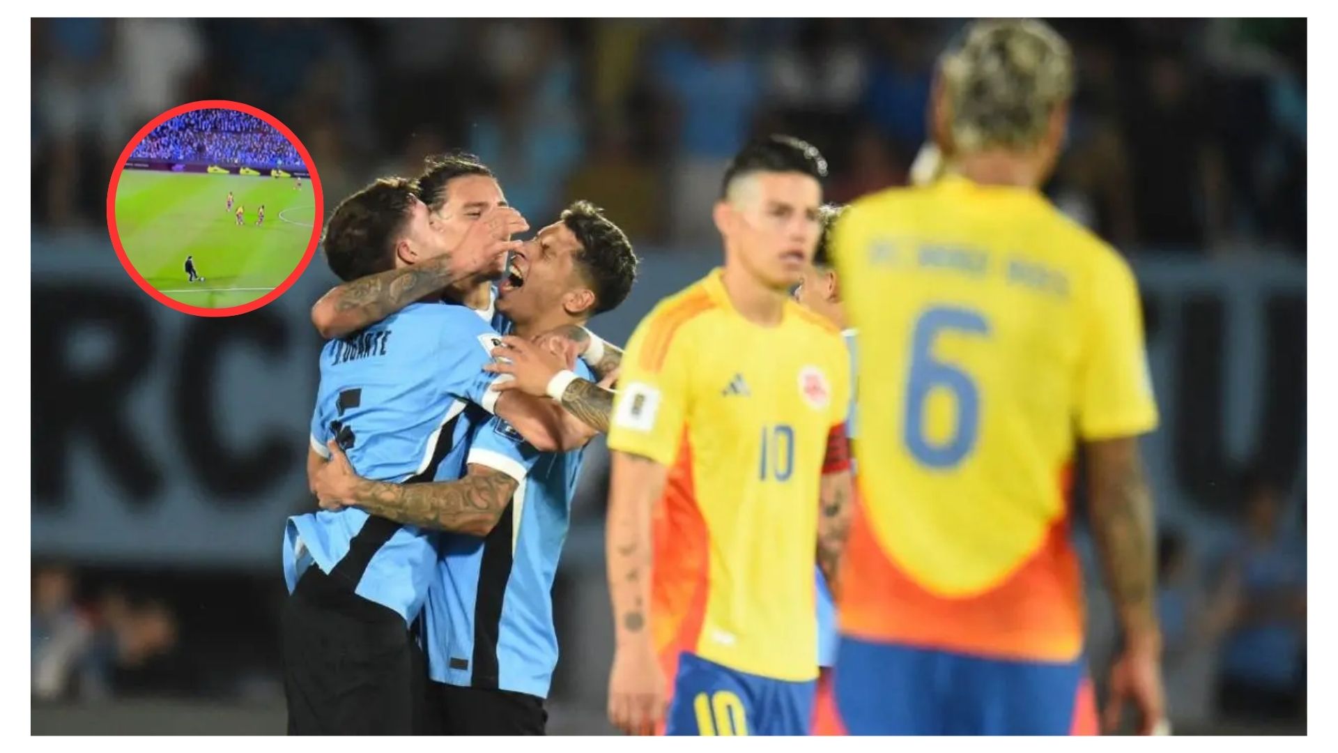 Uruguay sería sancionado luego de partido con Colombia en Eliminatoria por jugada sucia