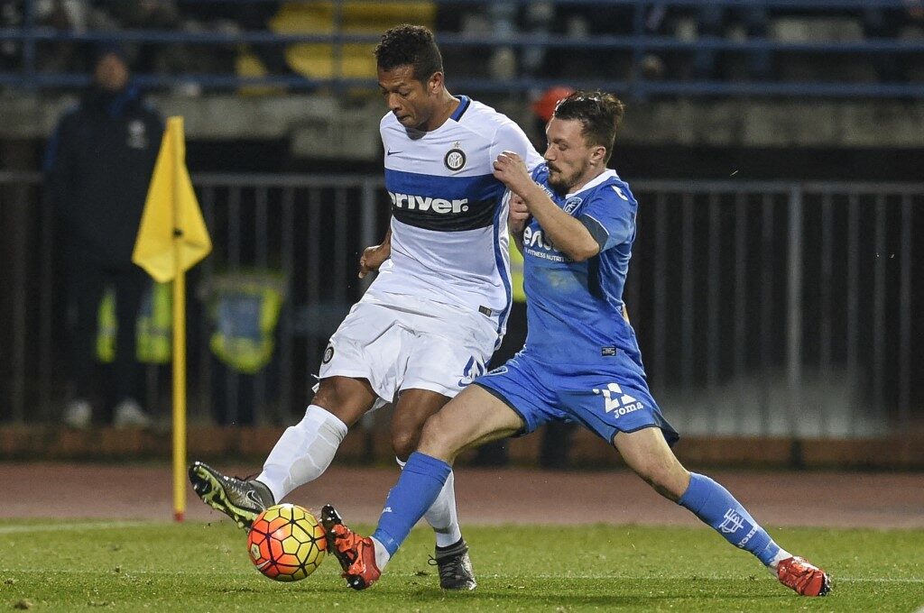 Fredy Guarín en Inter de Milán. / AFP