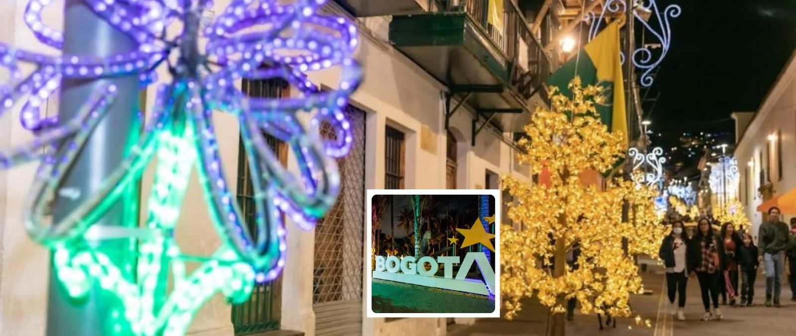 Fotos de iluminación navideña bogotana, en nota de cuánto le vale a Bogotá el alumbrado de Navidad