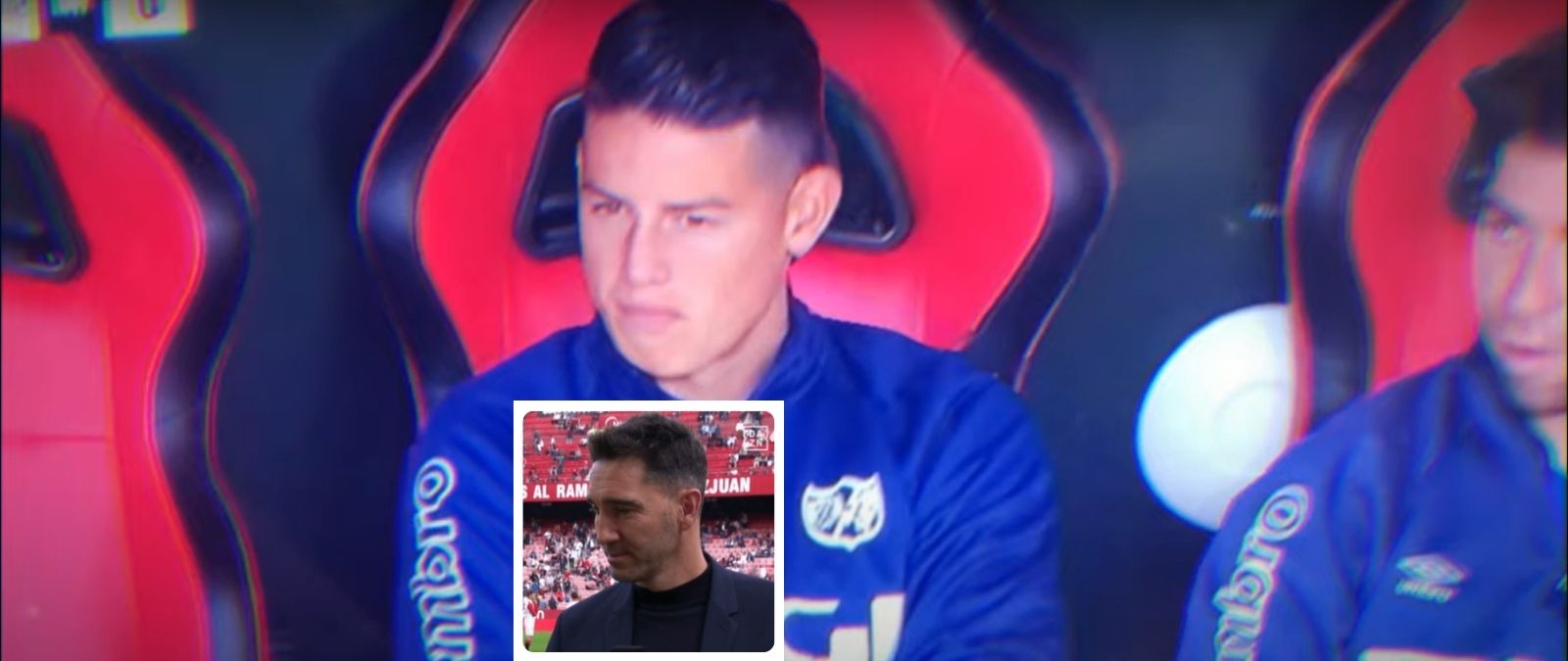 Fotos de James Rodríguez y de David Cobeño, en nota de qué pasa con James Rodríguez en Rayo Vallecano: directivo puso en vilo su salida