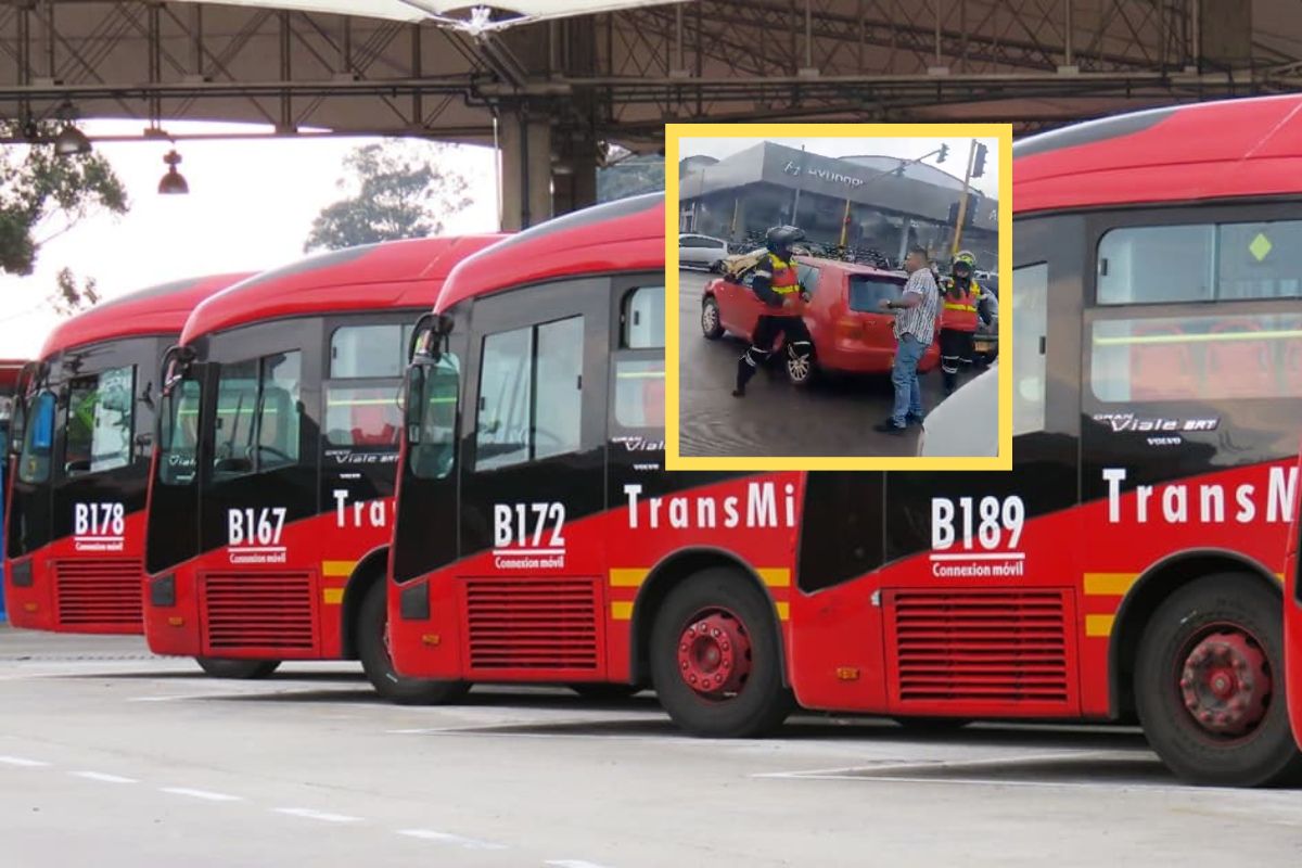 Funcionario de Transmilenio intentó golpear a un conductor durante discusión