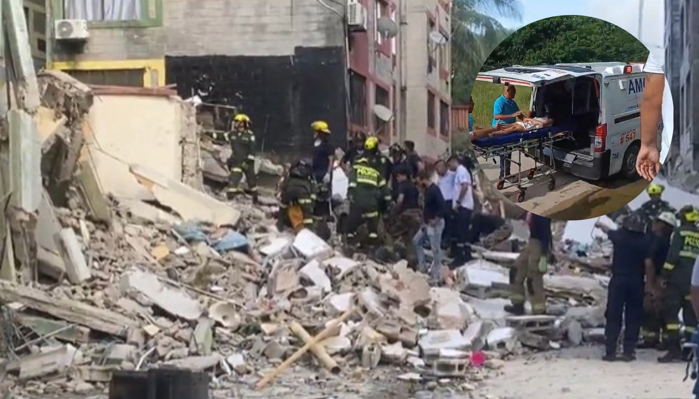 Se desplomó una torre de un edificio en Barranquilla. 