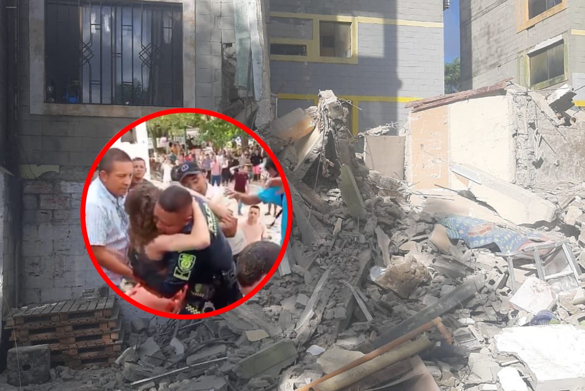 Video de desplome de edificio en Barranquilla: personas debajo de escombros