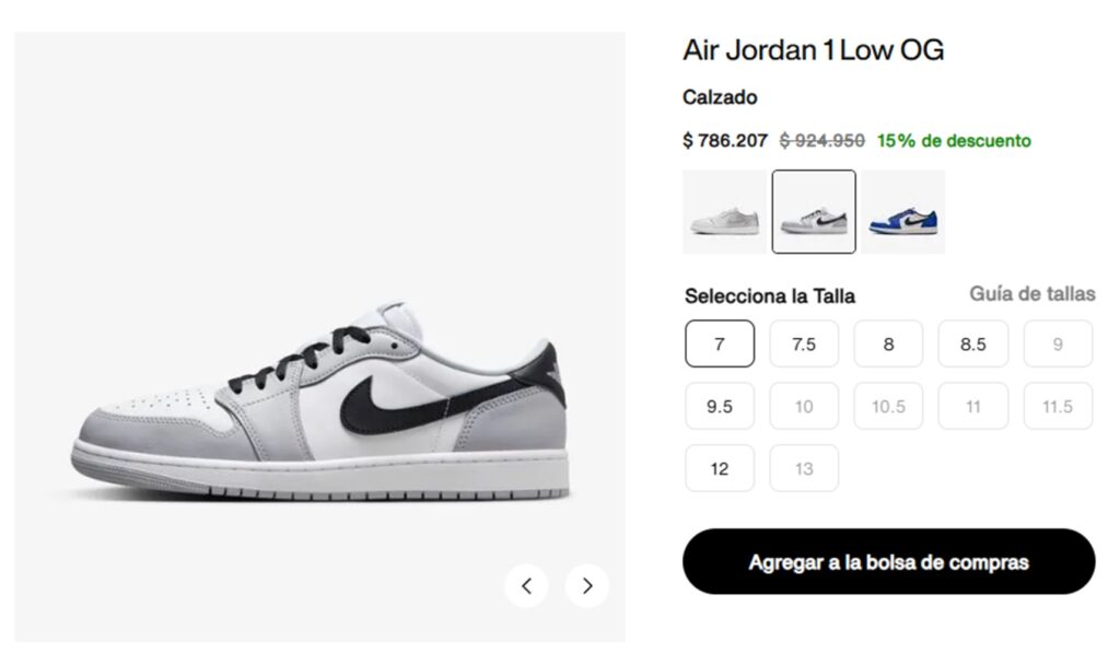 Descuento en Air Jordan.