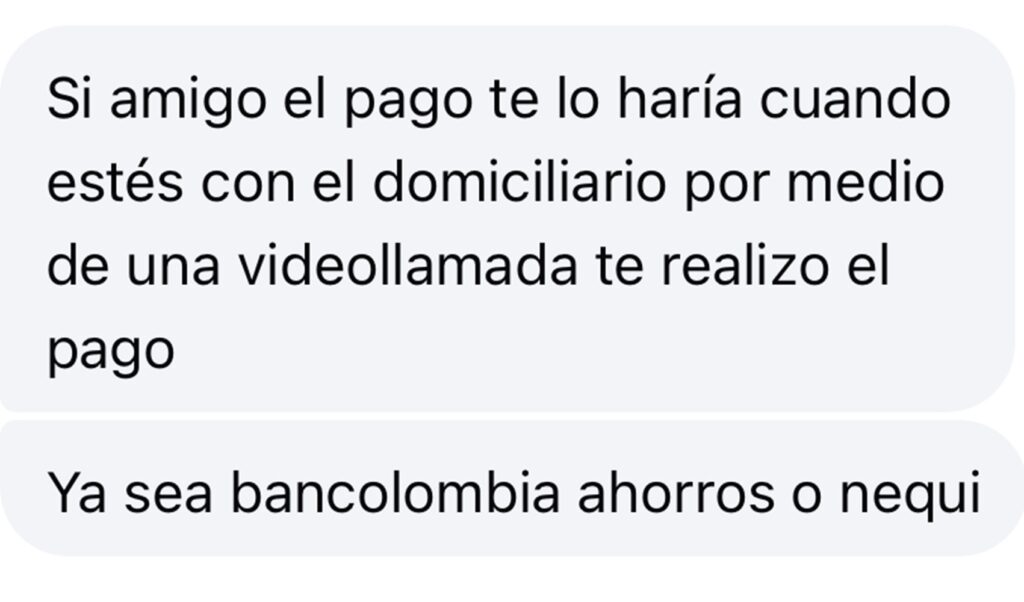 Estilo de mensajes de los estafadores.