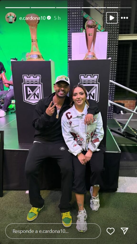 Edwin Cardona junto a su esposa. / IG