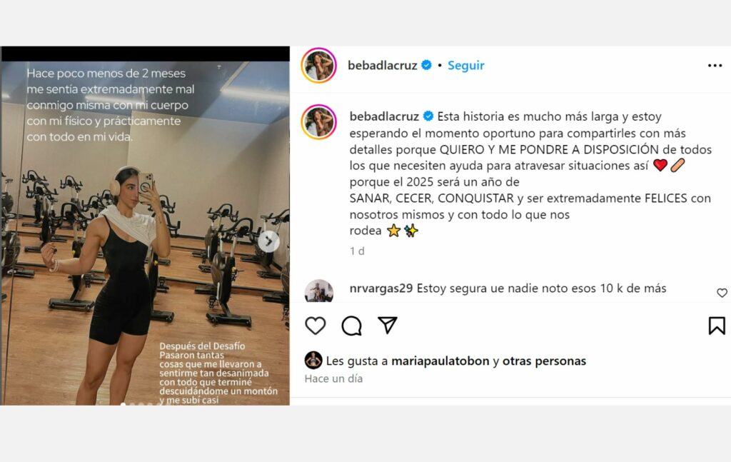 ¿Qué le pasó a 'Beba', del 'Desafío'? Subió 10 kilos y no la pasa muy bien