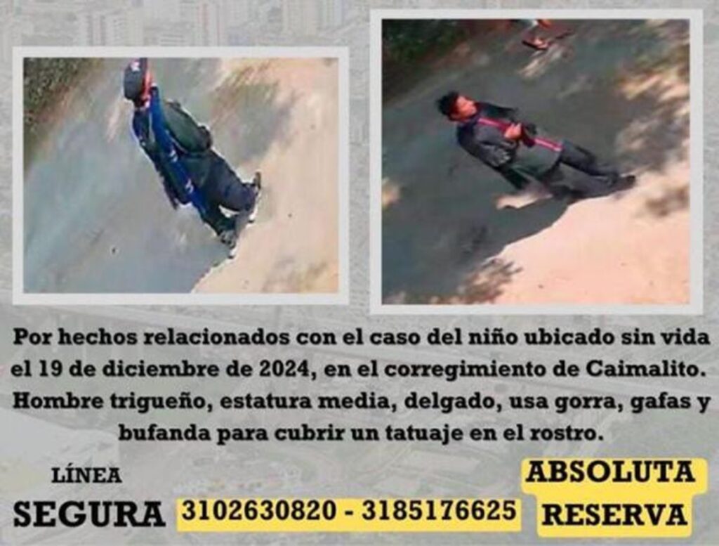 Fotos del sospechoso del asesinato de Diego Valencia.