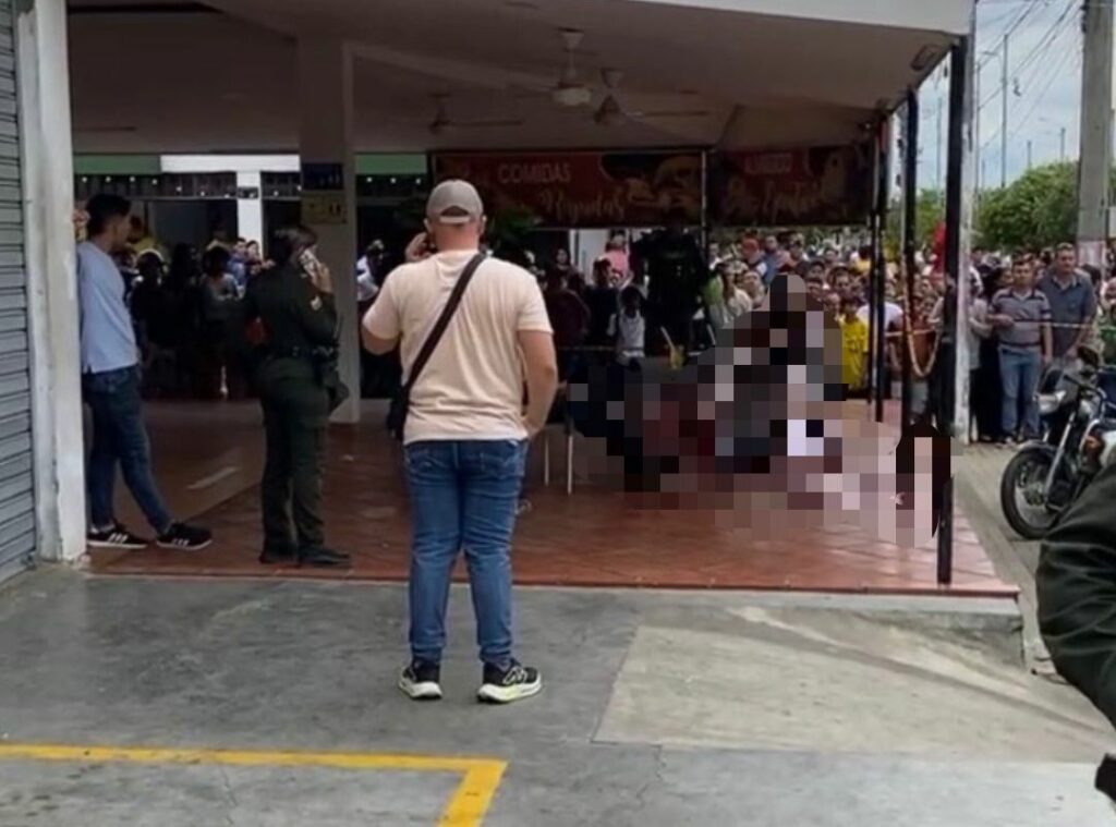 Restaurante en el que ocurrió la masacre en Aguachica - Redes