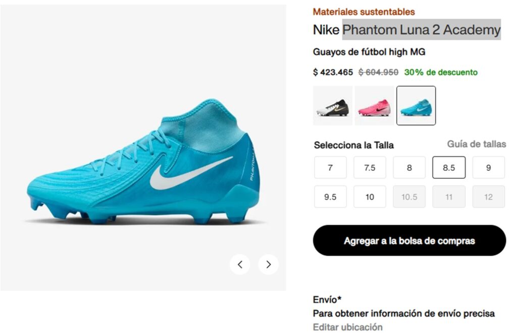 Descuentos en Nike.