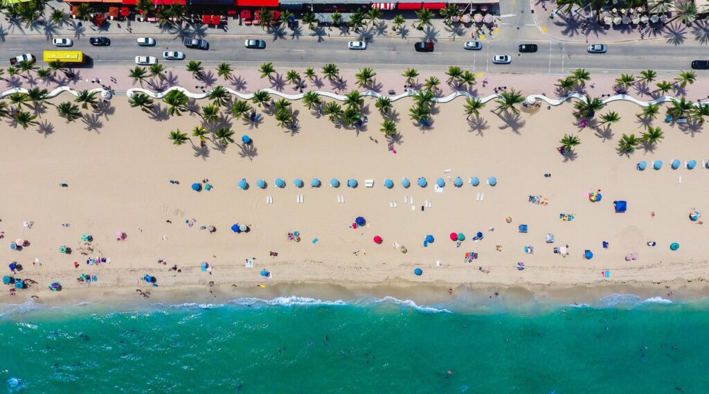 Vista aérea de playas en Fort Lauderdale, Florida./ Cortesía Visit Florida