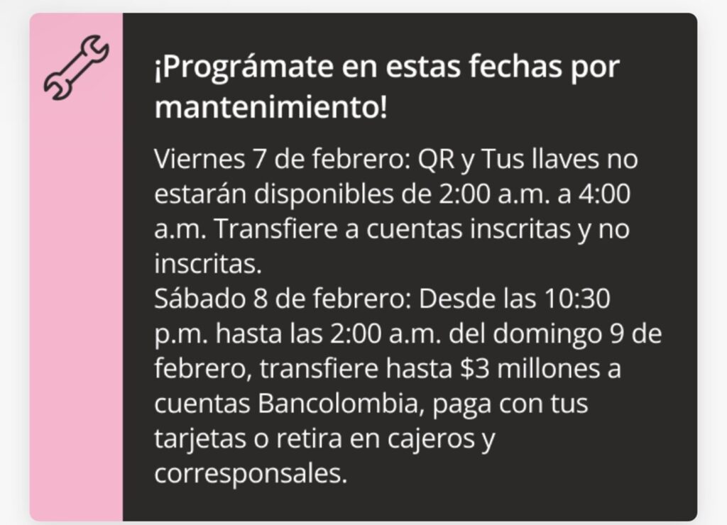 Anuncio de Bancolombia.