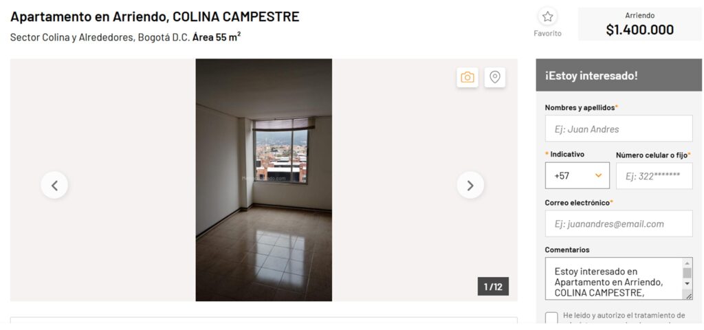Arriendo más económico en Colina.