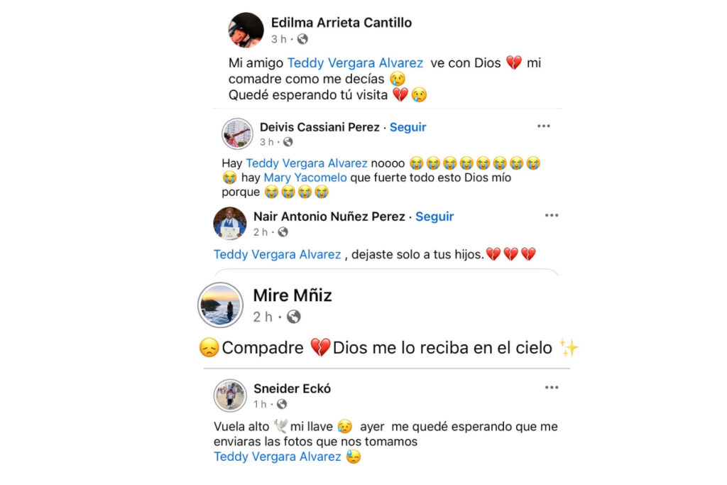 Lamentan fallecimiento del manager de Zair Guette - Capturas Facebook