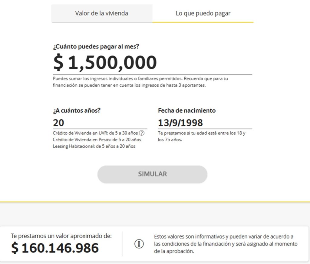 Crédito de vivienda.