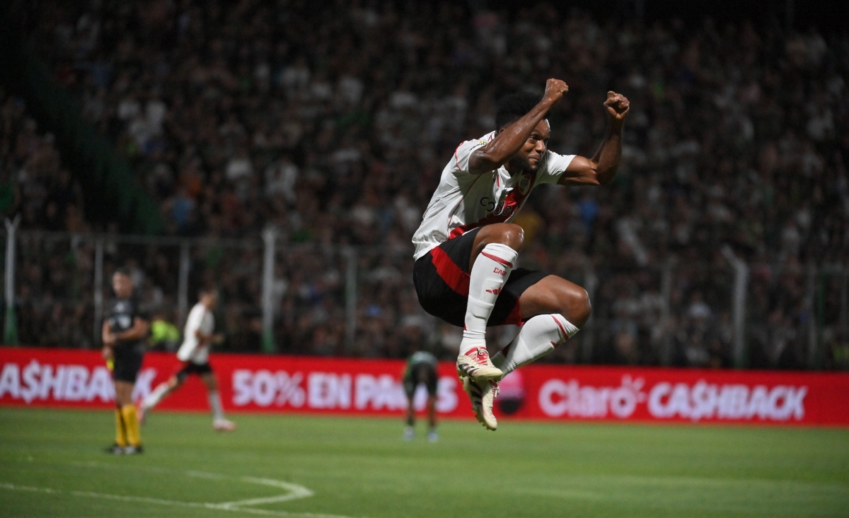 Gol de Miguel Ángel Borja con River Plate hoy ante San Martín: video