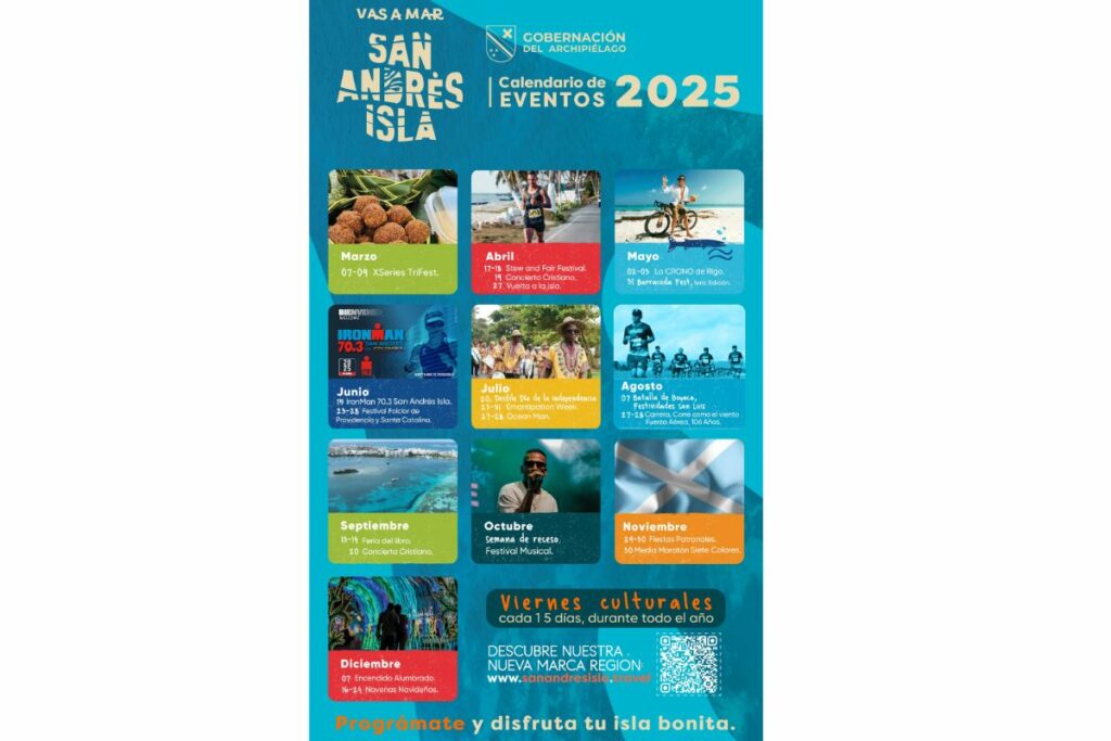 Imagen de agenda deportiva y cultural San Andrés 2025 / Foto de Gobernación de San Andrés