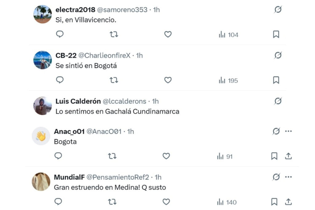 Reacciones al temblor en Colombia hoy 10 de marzo - Captura X