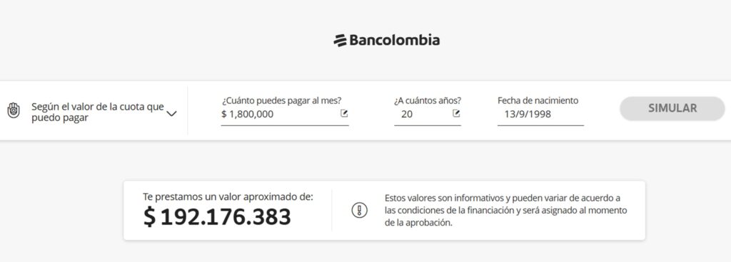 Crédito de Bancolombia.