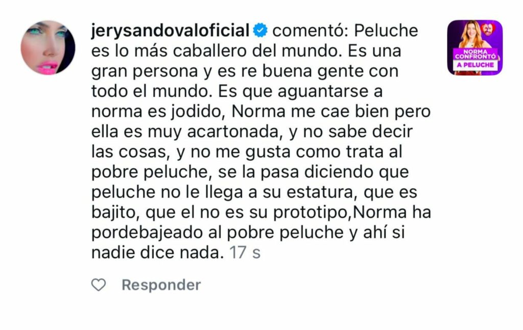 Jery Sandoval en contra de Norma Nivia