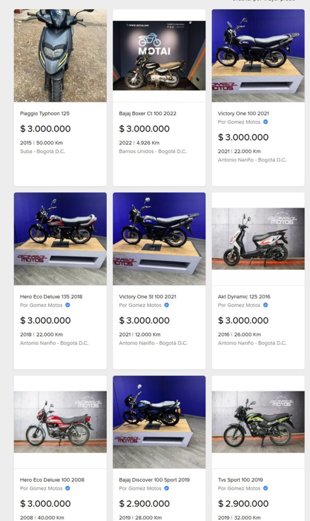 Motos económicas.