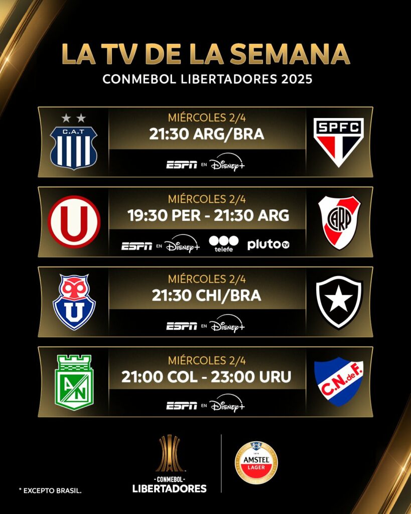 Partidos Copa Libertadores hoy/Foto: Conmebol Libertadores.
