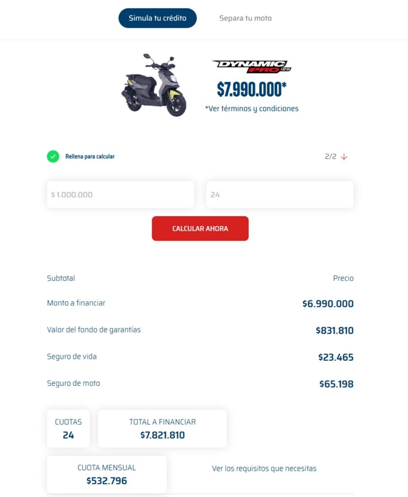 Crédito de motos.