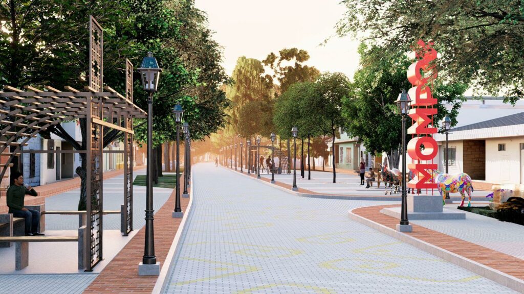 Imagen de renovación de Mompox a propósito de alistamiento para cruceros / Foto de Gobernación de Bolívar