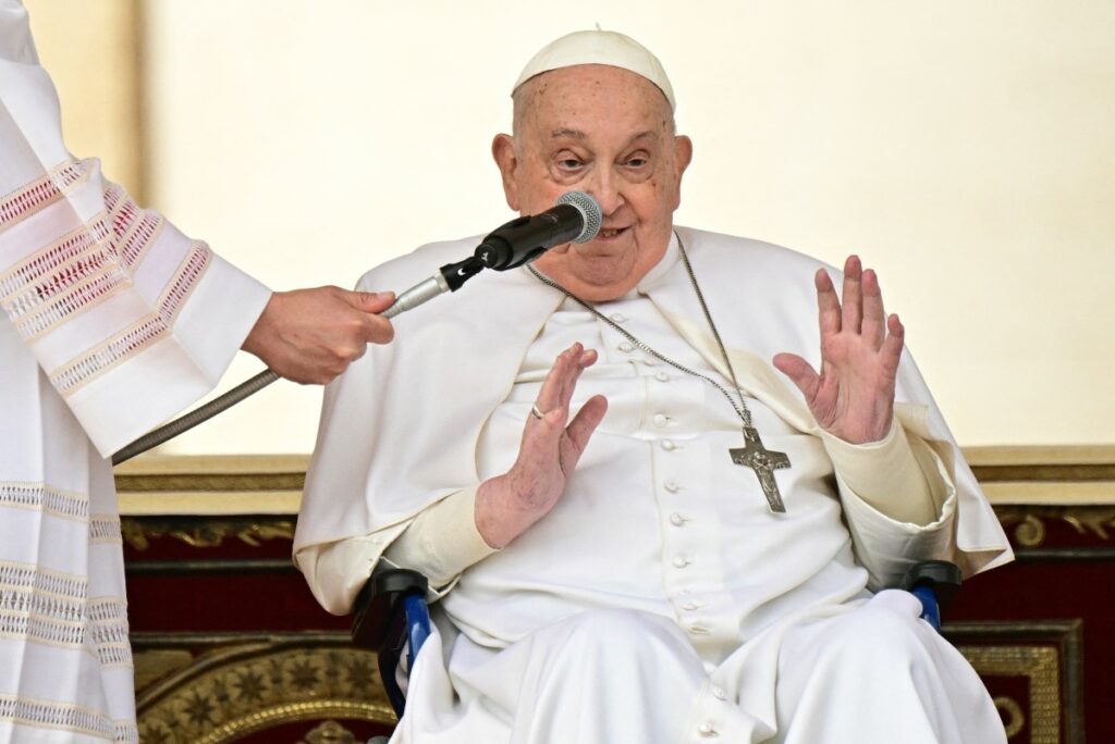 Papa Francisco apareció este Domingo de Ramos / AFP