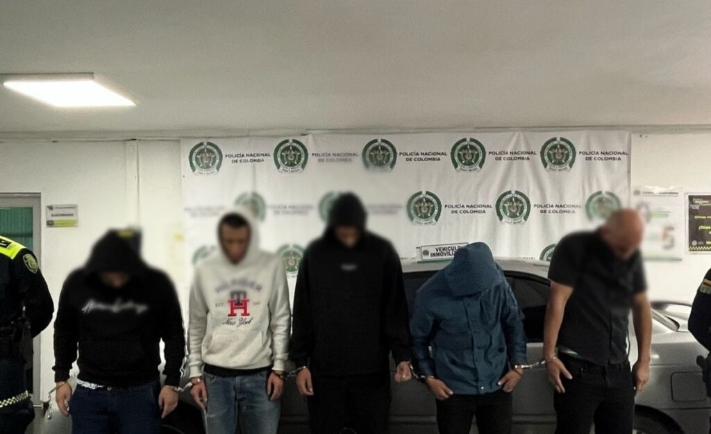Captura de 5 delincuentes durante robo en Tunjuelito  / Suministrada Policía