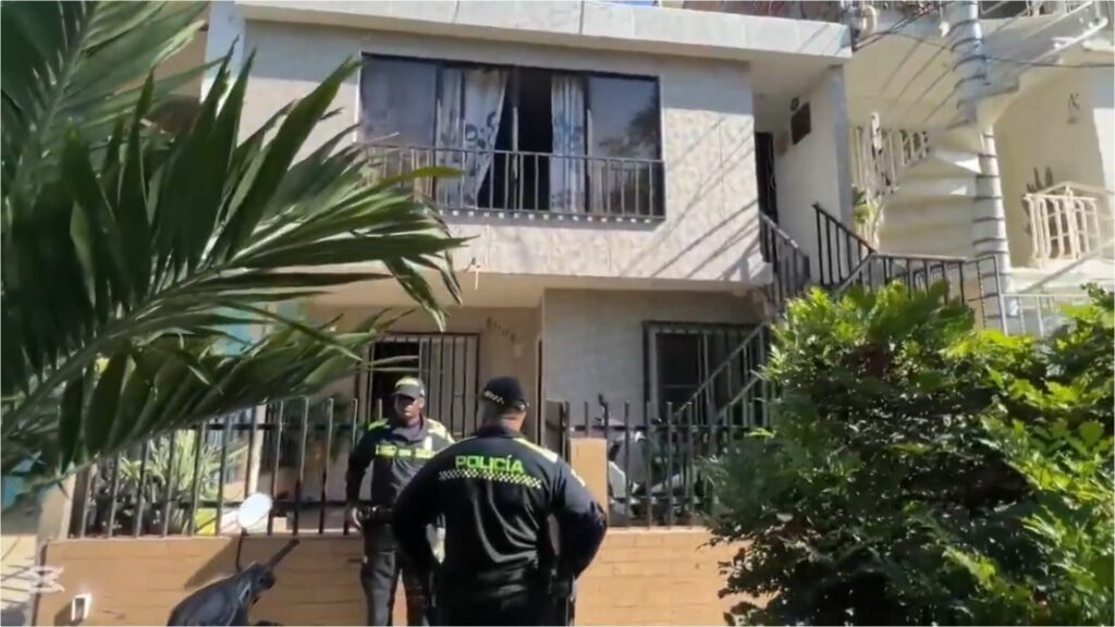 Casa en Cali en la cual la Policía dio de baja a uno de los ladrones implicados en el crimen / X: @radiosupercali