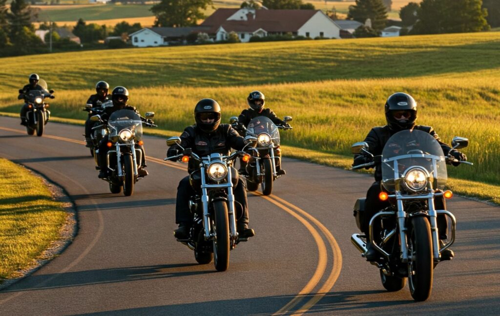 Motociclistas en la vía / Gemini IA.