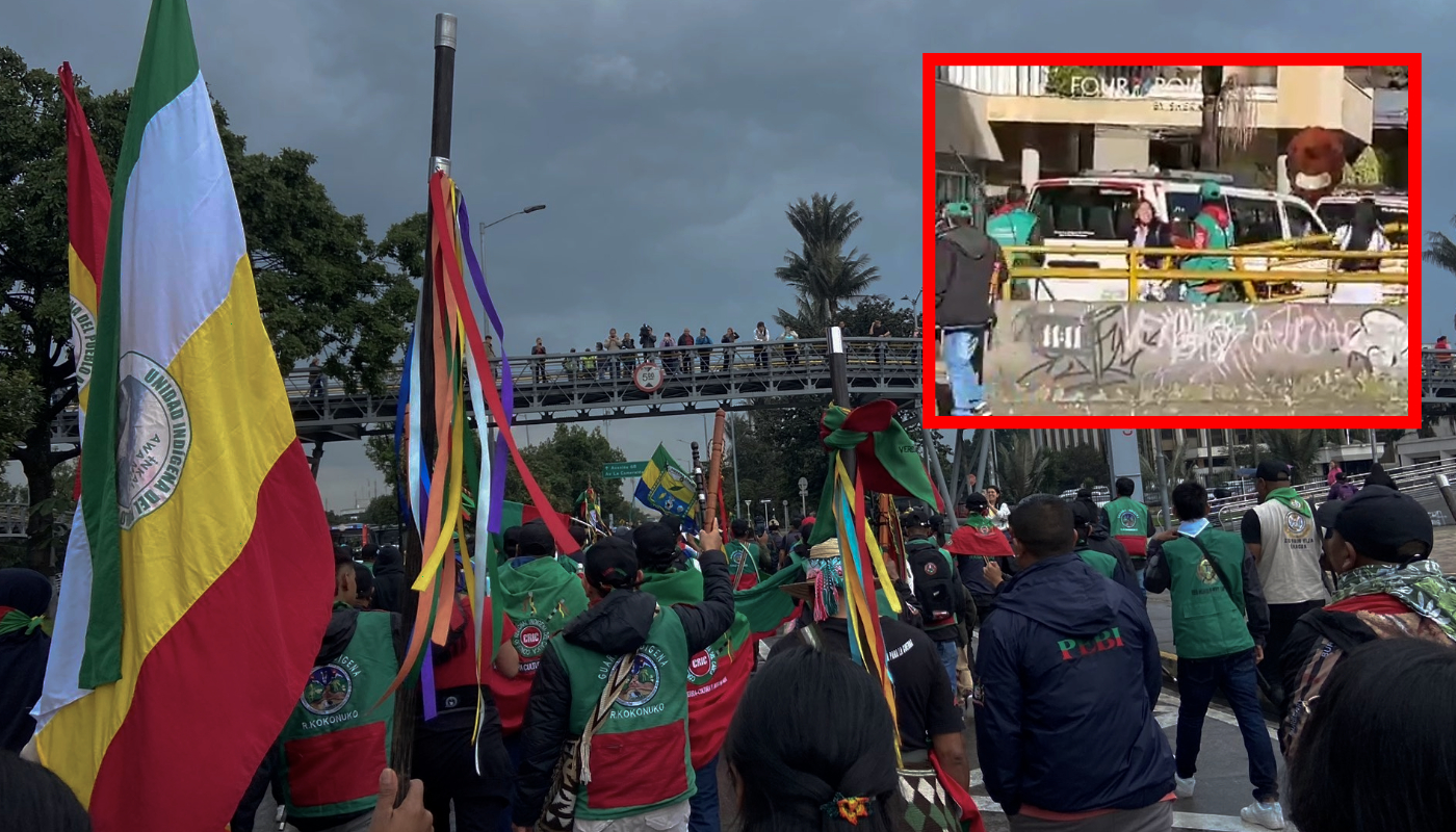 Minga indígena adelantó marchas en Bogotá