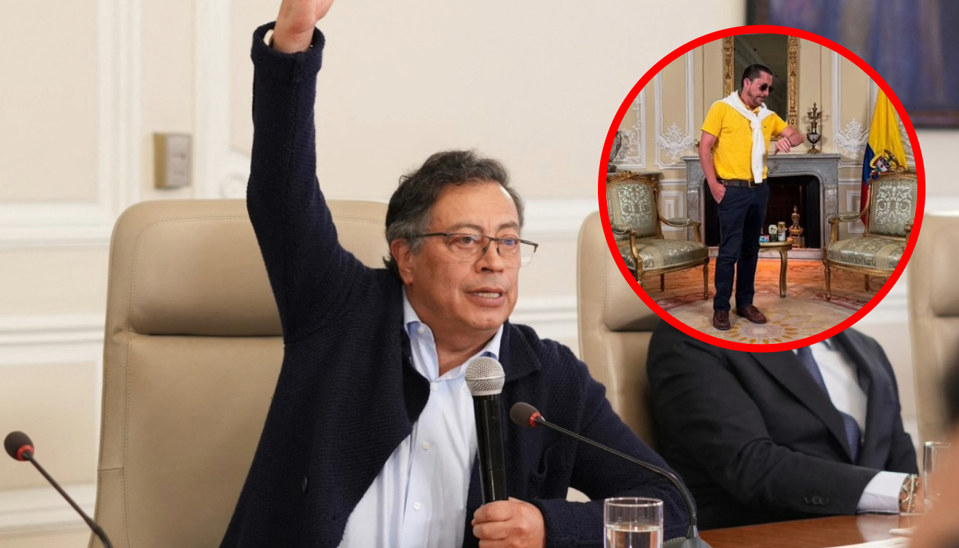 El jefe de Estado le dieron una bolsa negra.