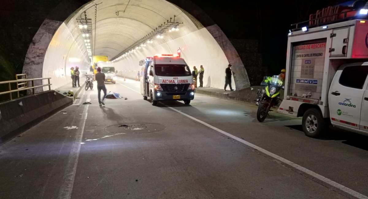 Accidente en túnel de vía al Llano dejó un motociclista muerto