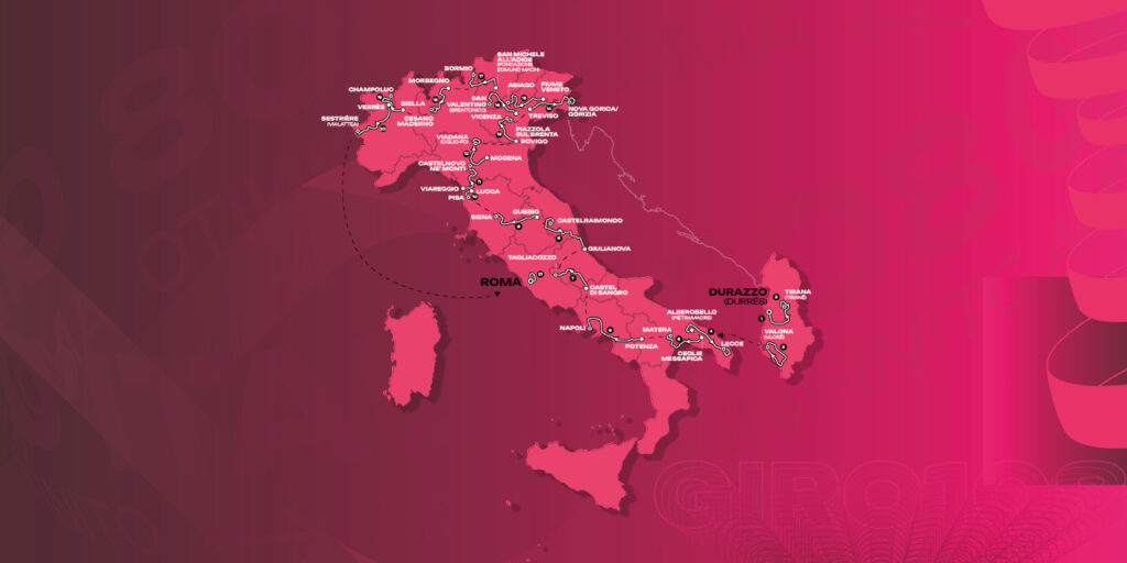 Recorrido del Giro de Italia 2025.