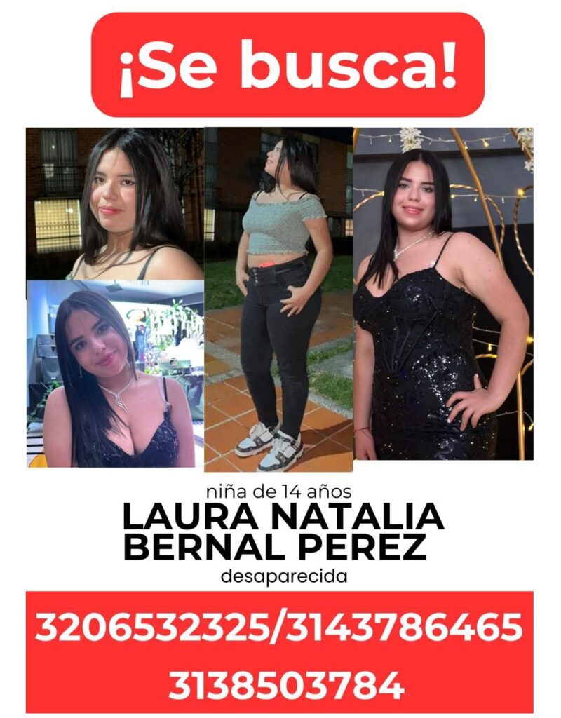 Menor de 14 años desaparecida en Bogot{a / Cortesía familia