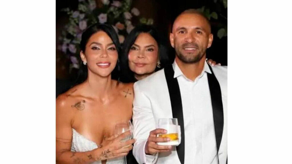 María del Pilar Zea Cobo en la boda de su hija María Paula Trujillo y el cantante Pipe Calderón / tomada de video de La Red, de Caracol TV.