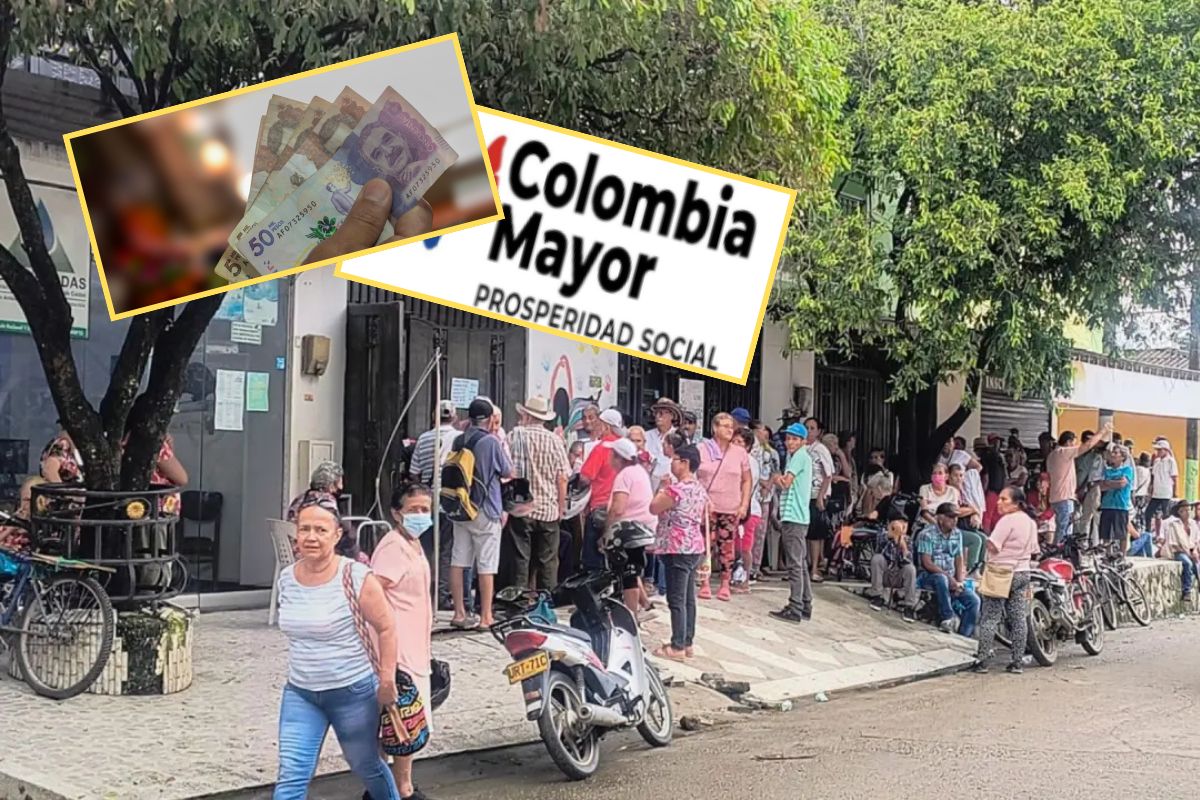 Así se ven las filas en algunas sedes del Banco Agrario para reclamar el subsidio de Colombia Mayor