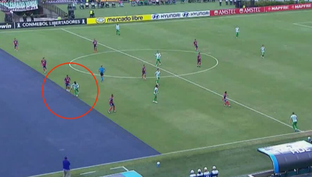 Gol anulado a Kevin Viveros, de Atlético Nacional / Transmisión ESPN