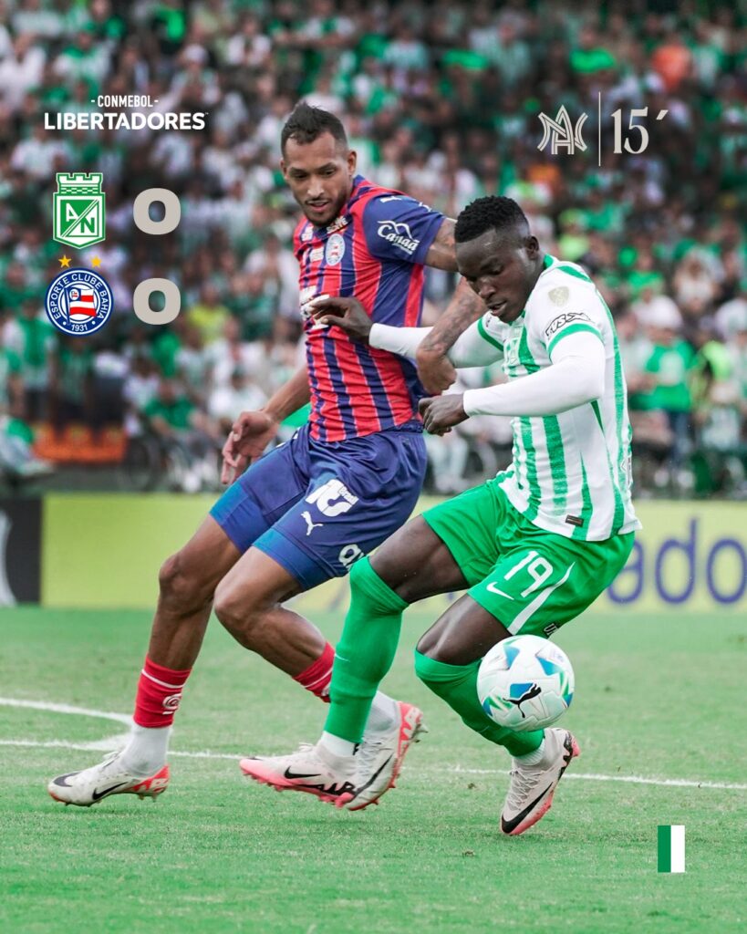 Atlético Nacional contra Bahía / X @nacionaloficial
