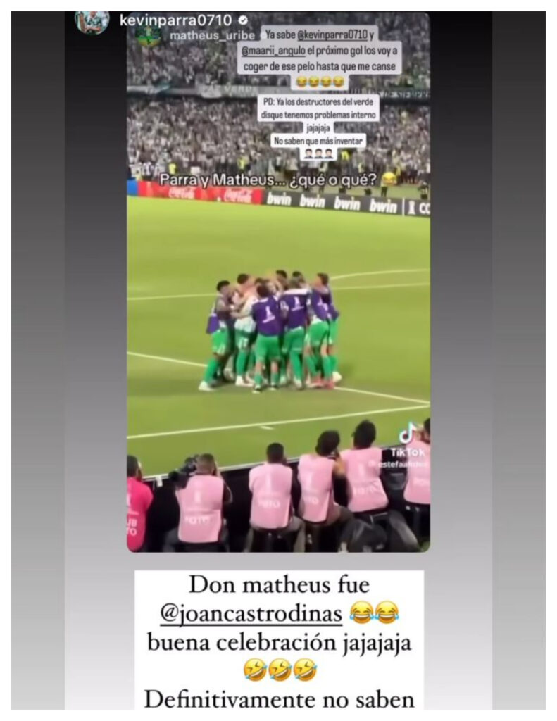 Jugadores de Atlético Nacional / Instagram @matheus_uribe