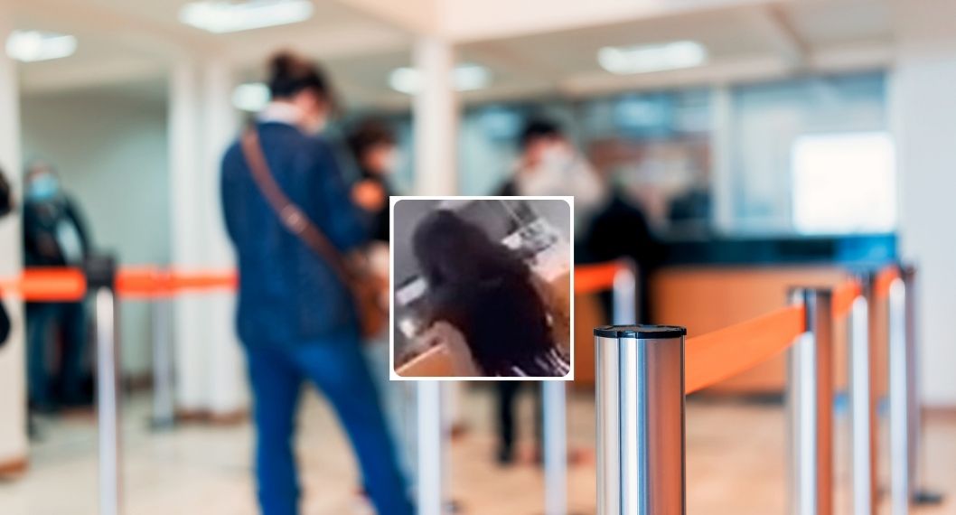 Foto de mujer y banco, en nota sobre mujer en banco dijo ser esposa de Jesús de Nazareth y pidió millonada: hay video